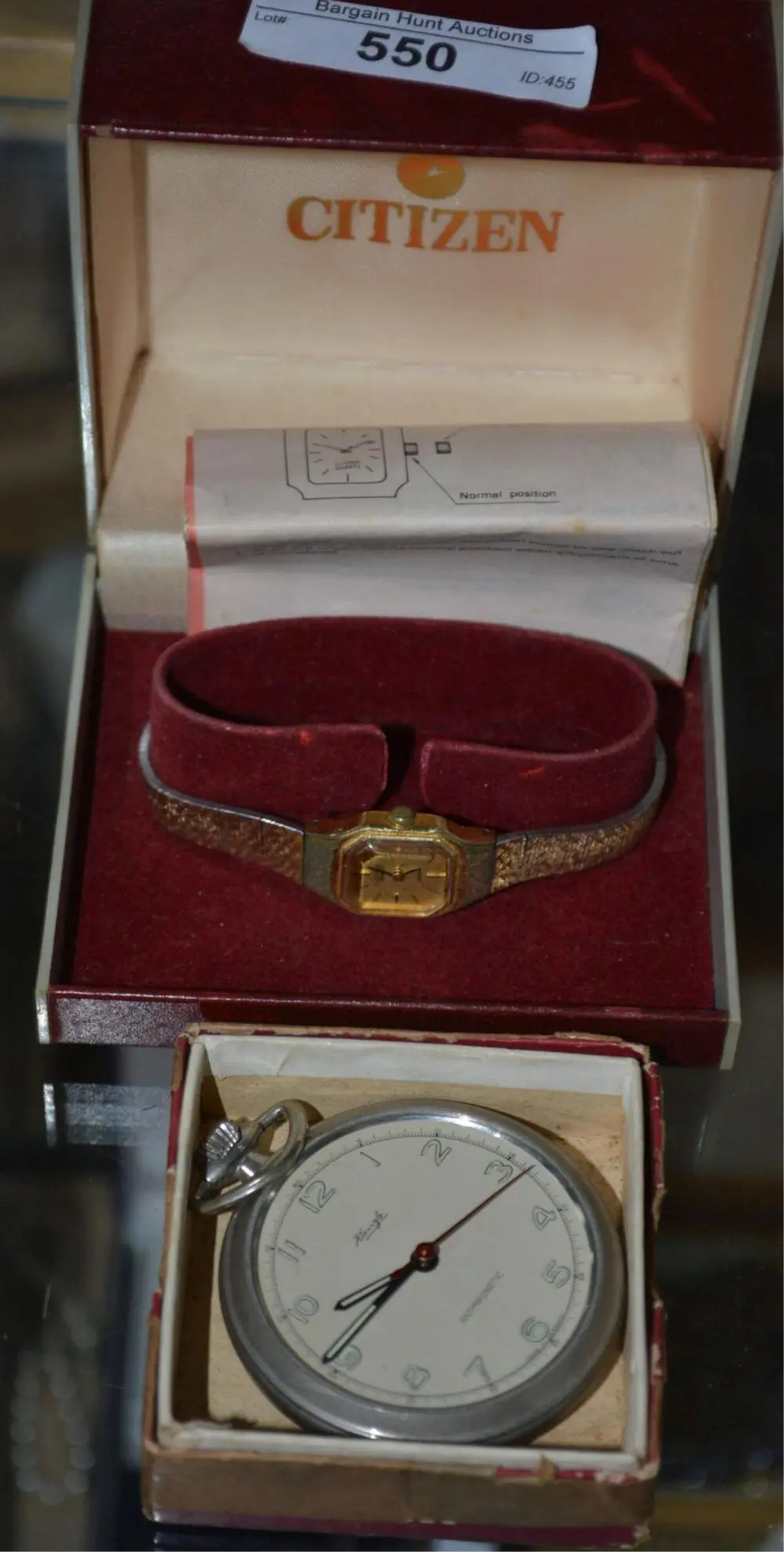 2 x items incl. a British 'Triumph' pocket watch,