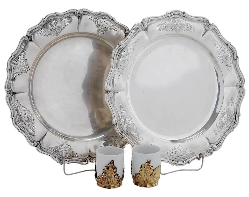 Four Italian Silver Table Items