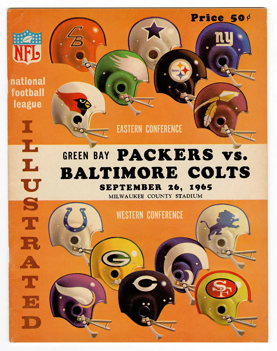1965 Green Bay Packers vs Baltimore Colts NFL Football Program