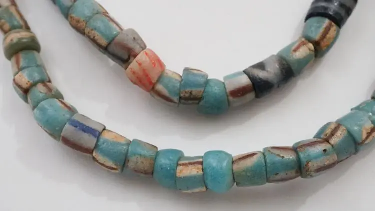 Ghanian Powder Glass Beads Necklace