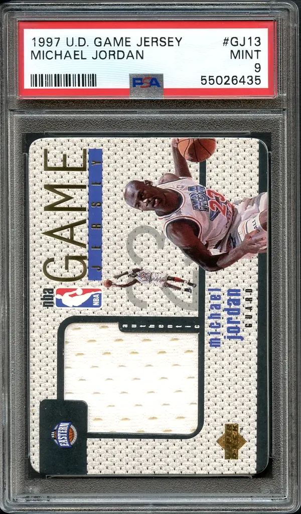 1997 U.D. Game Jersey #GJ13 Michael Jordan PSA 9 MINT