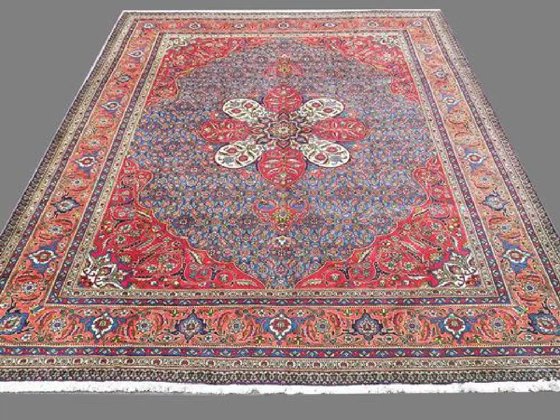 Delightful and Intricate Hand woven Persian Tabriz Rug
