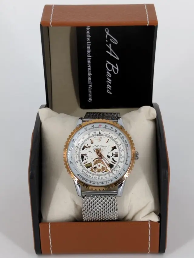 L.A. Banus Men's Skeleton Dial Wrist Watch Chronograph