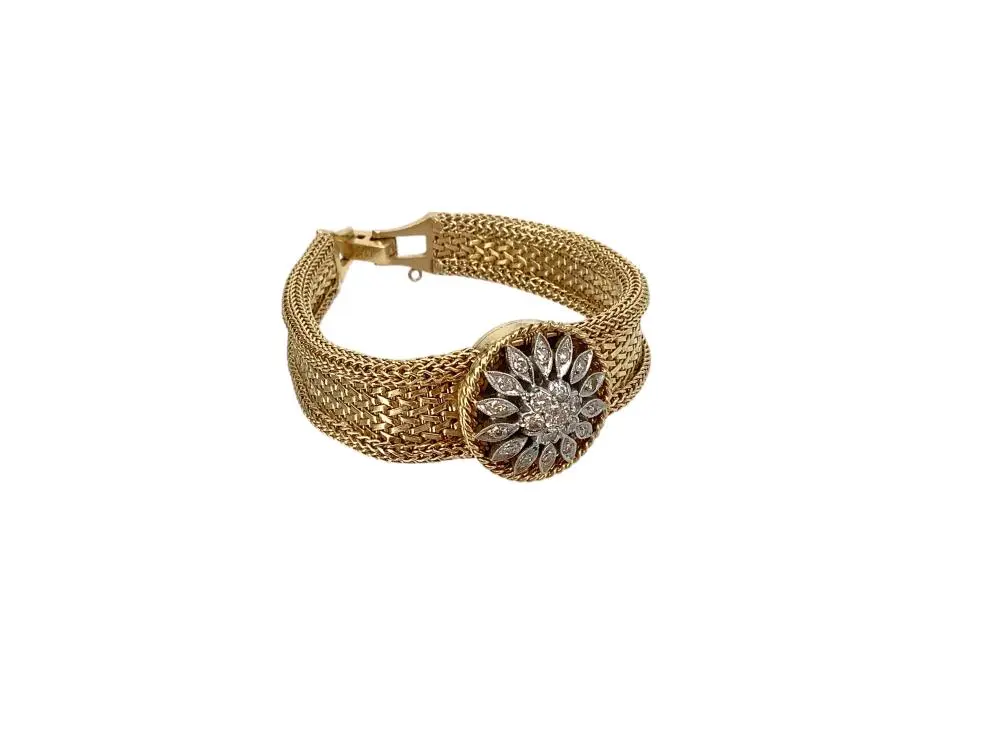 Vintage Lucerne Ladies Wrist Watch With Diamonds