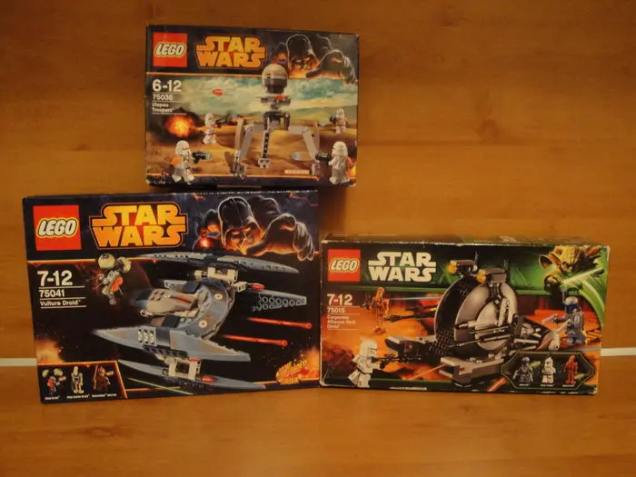 Star Wars - 75036 + 75015 + 75041 - Utapau Troopers + Corporate Alliance Tank Droid + Vulture Droid