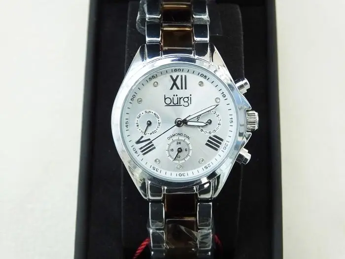 Burgi women’s wristwatch with beautiful strap.
