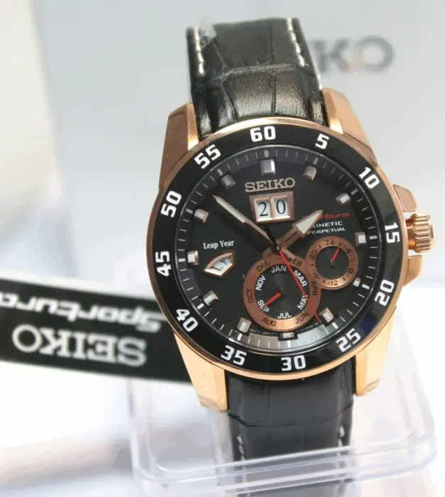 Seiko Kinetic Perpetual 100m (10 ATM) – men's wristwatch, never worn