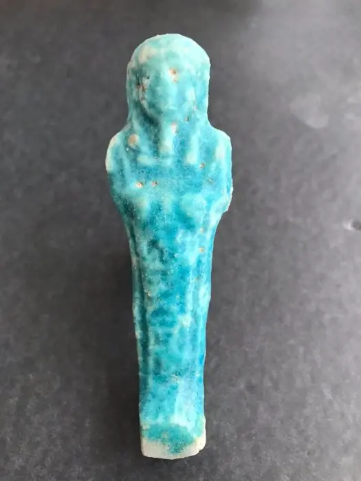 Ancient Egyptian Turquoise Ushabty 3.75 Inches.