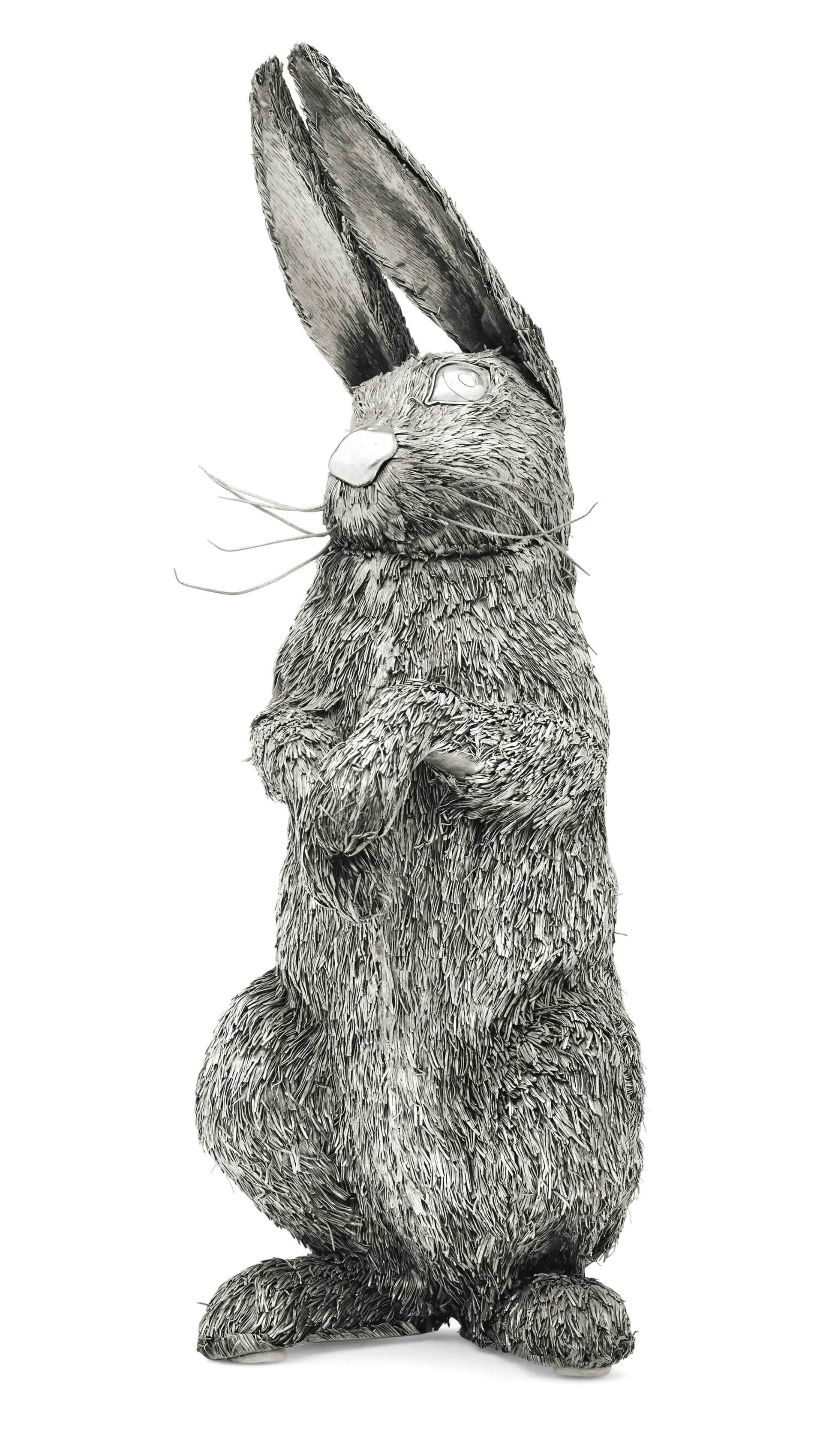 AN ITALIAN SILVER MODEL OF A RABBIT – MARK OF BUCCELLATI, MILAN, CIRCA 1960