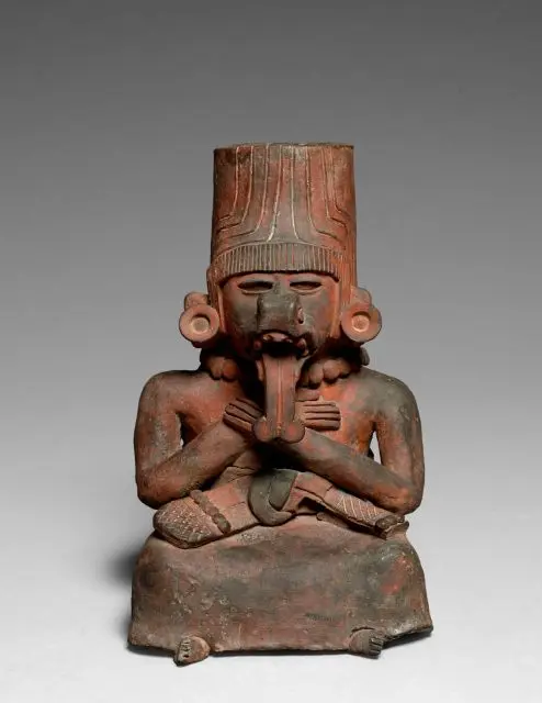URNE FUNÉRAIRE ANTHROPOMORPHE Culture Zapotèque, Mexique Période Monte