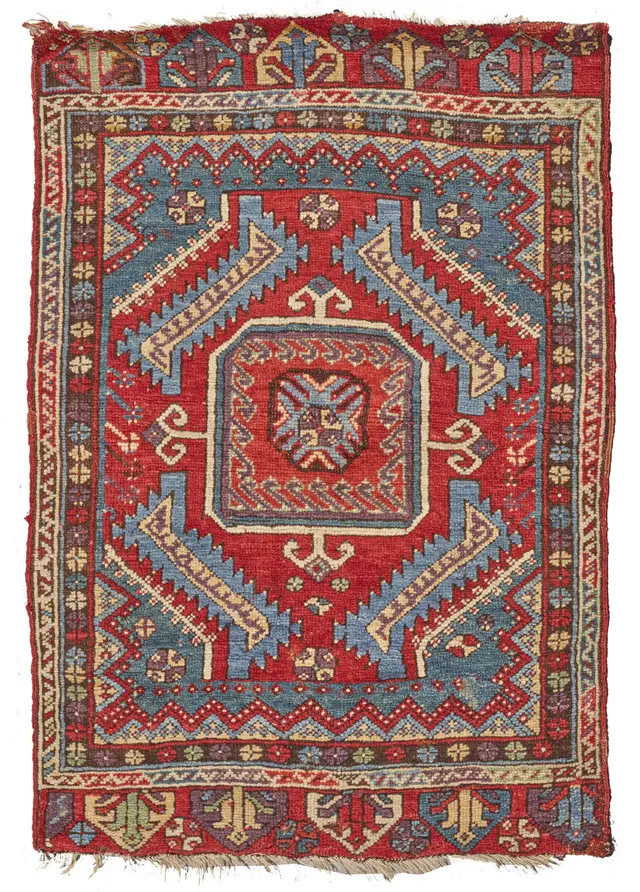 TAPIS YASTIK, ANATOLIE CENTRALE, TURQUIE, XIXe SIÈCLE