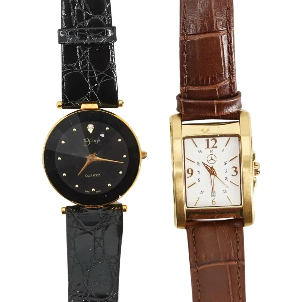 (2 Pc) Balogh and Mercedes Tourneau Watches