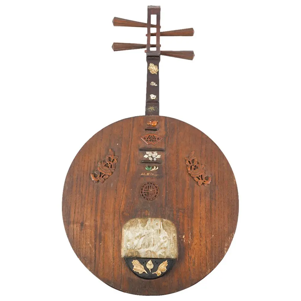 Antique Chinese Yueqin Moon Guitar