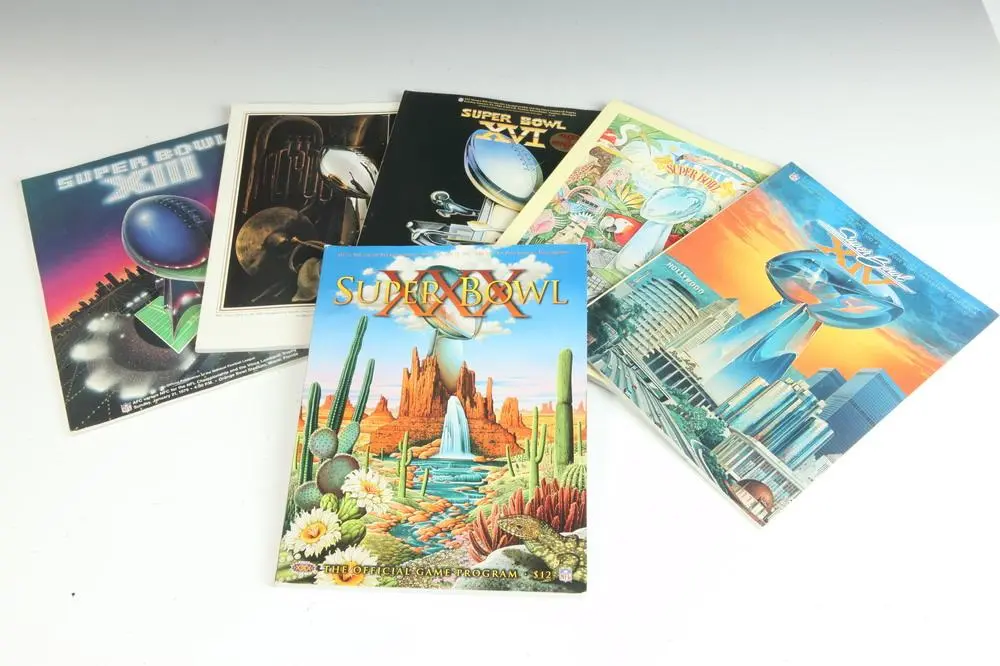 COLLECTION 12 NFL SUPERBOWL PROGRAMS. 1979-1996 excluding 1994.