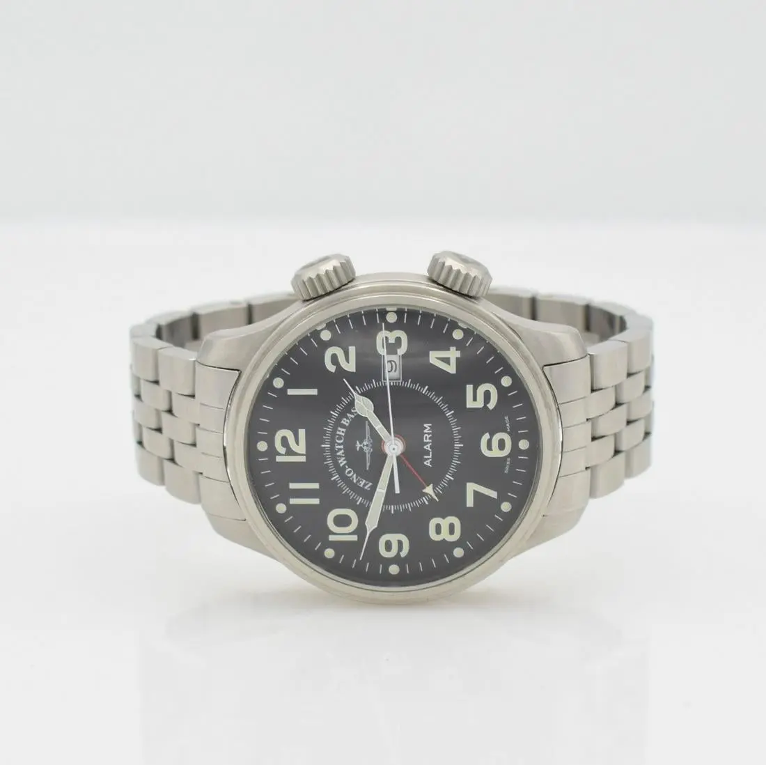 ZENO-WATCH Basel self winding alarm wristwatch