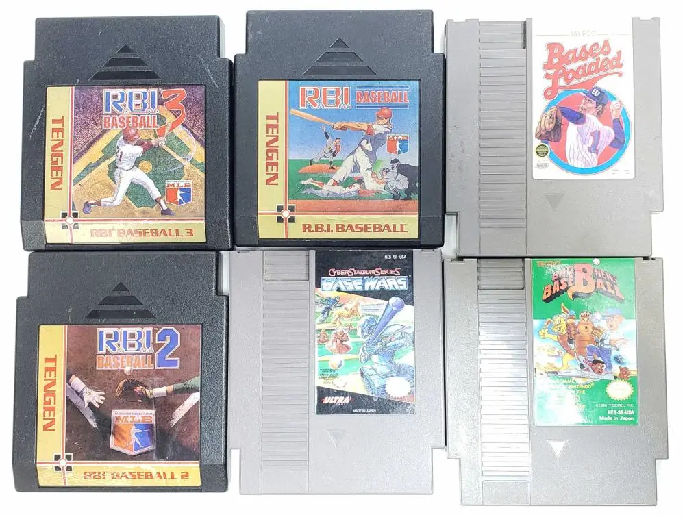 (6) NES Nintendo Game Carts R.B.I. Baseball 1 - 3