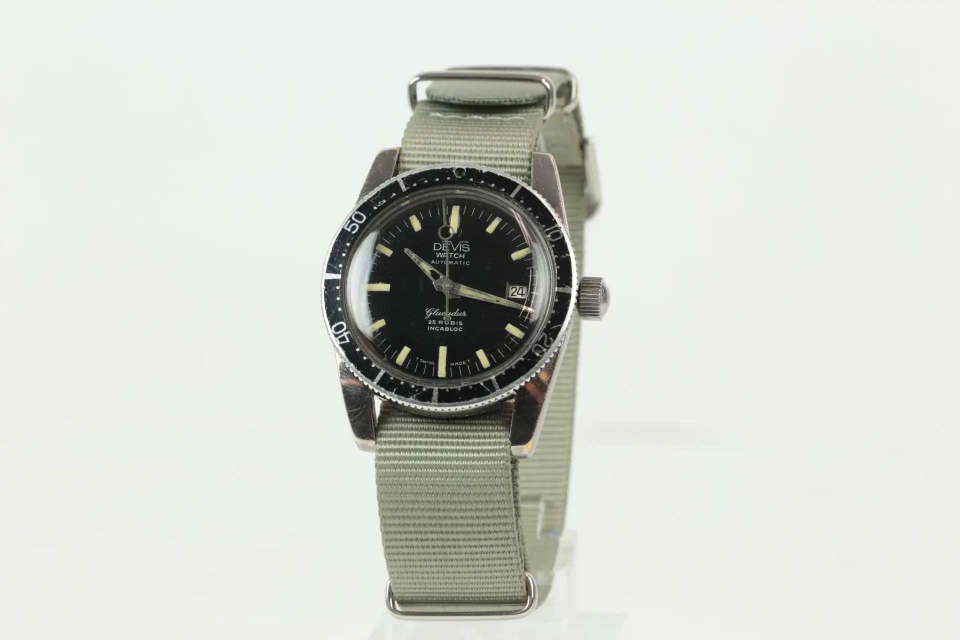 ARMBANDSUR, Devis Watch Automatic Glucydur, förkromad metall
