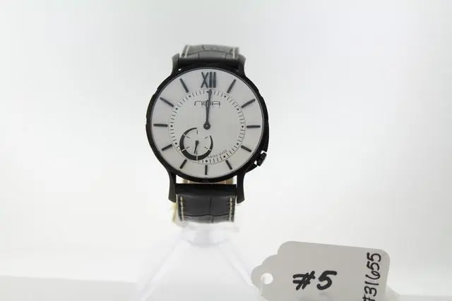 Noa 1811 dlc quartz - gents - adjustable black leather