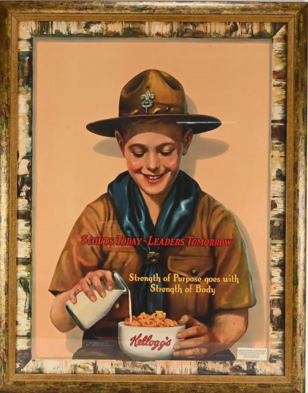 Vintage Kellogg's Boy Scouts Today Leaders Tomorrow Poster