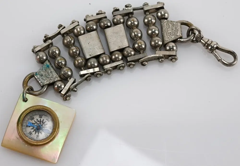 Vintage Watch Chain Fob Compass