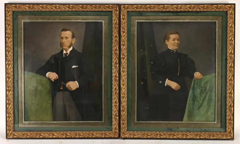 Early American New Orleans Pair Portraits