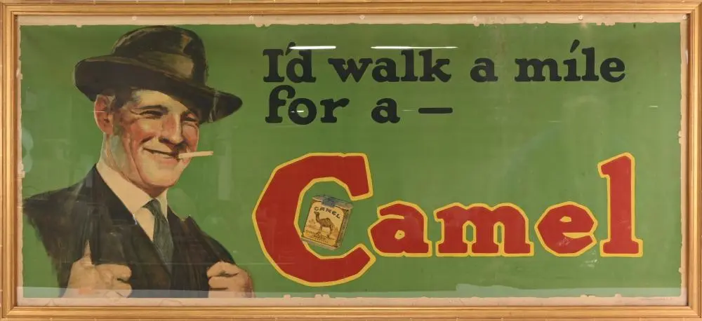 Camel Cigarettes Id Walk A Mile For A Camel Framed Banner Sig