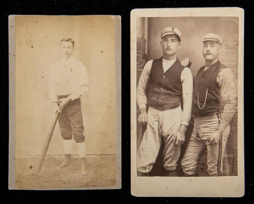 Pair of baseball player Cartes de Visite c.1860s-70s.