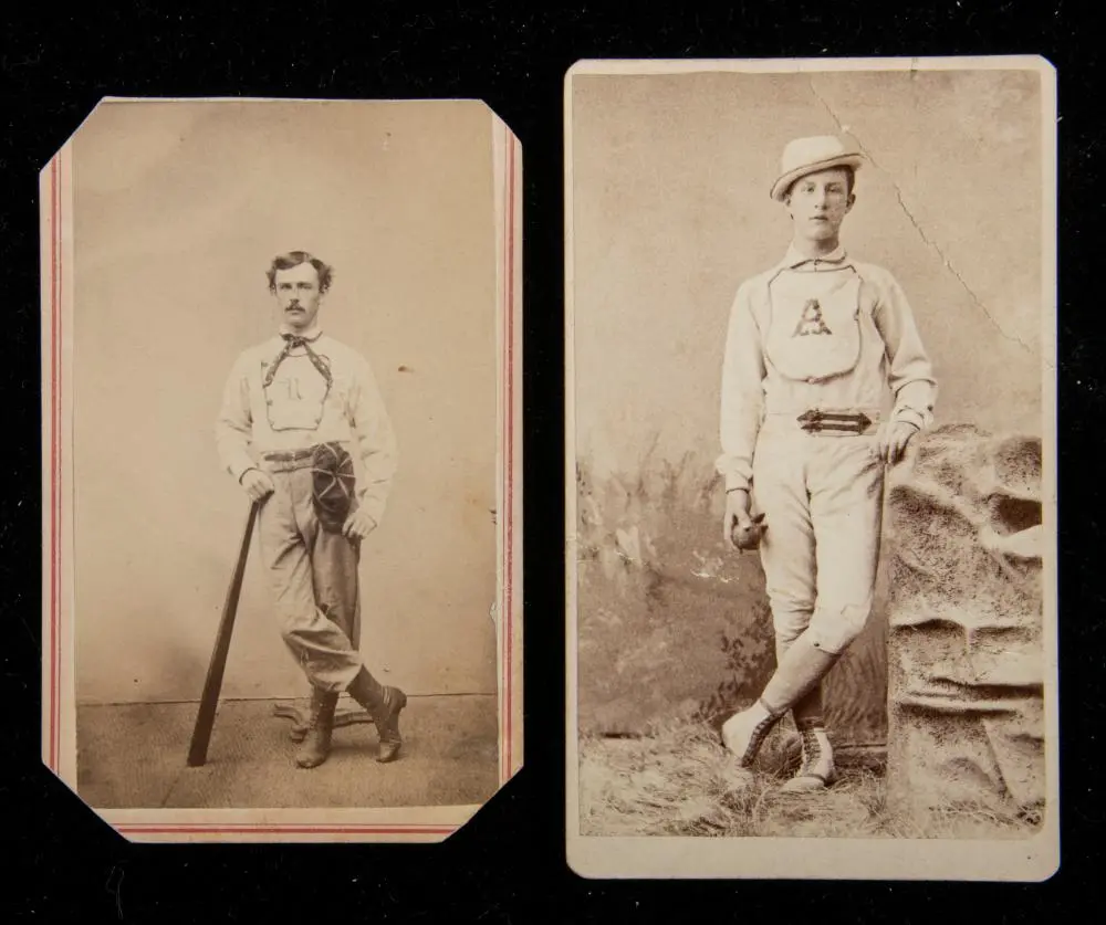 Pair of baseball player Cartes de Visite c.1870s.