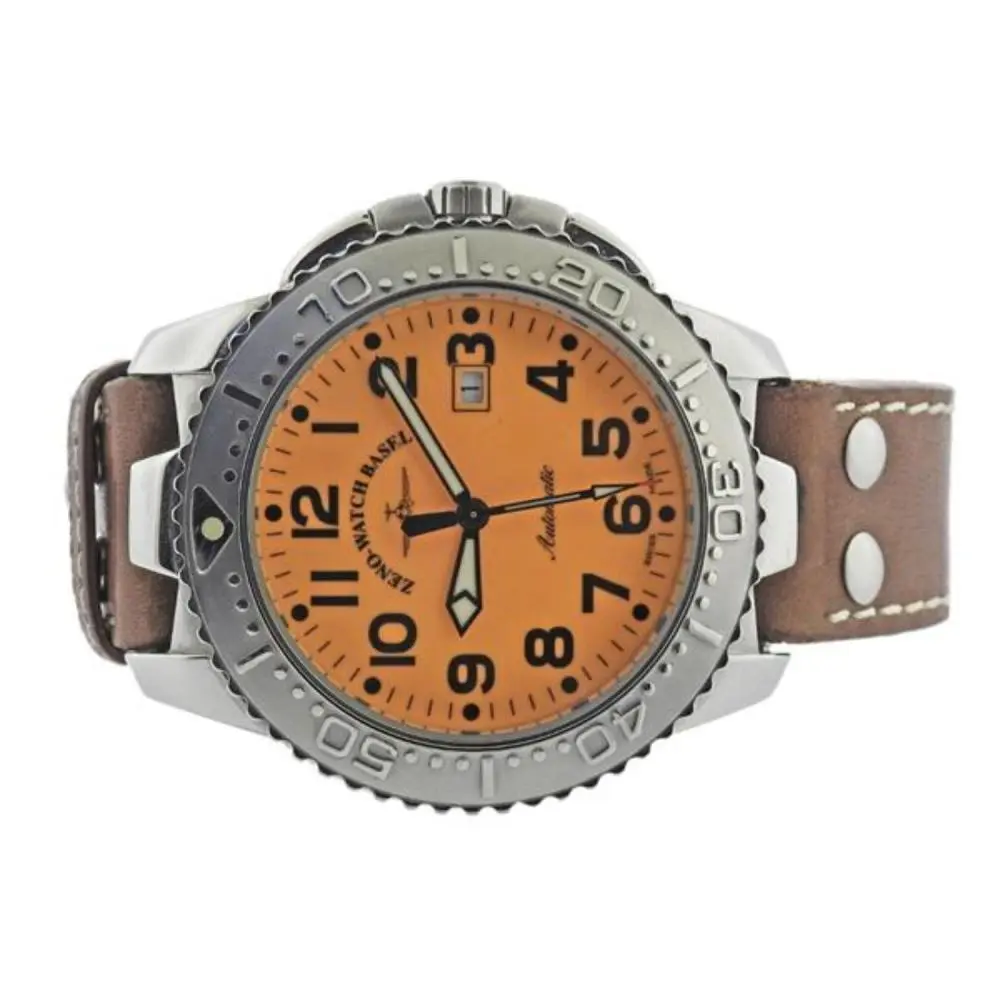 Zeno Watch Basel Orange Dial Automatic Watch 4554