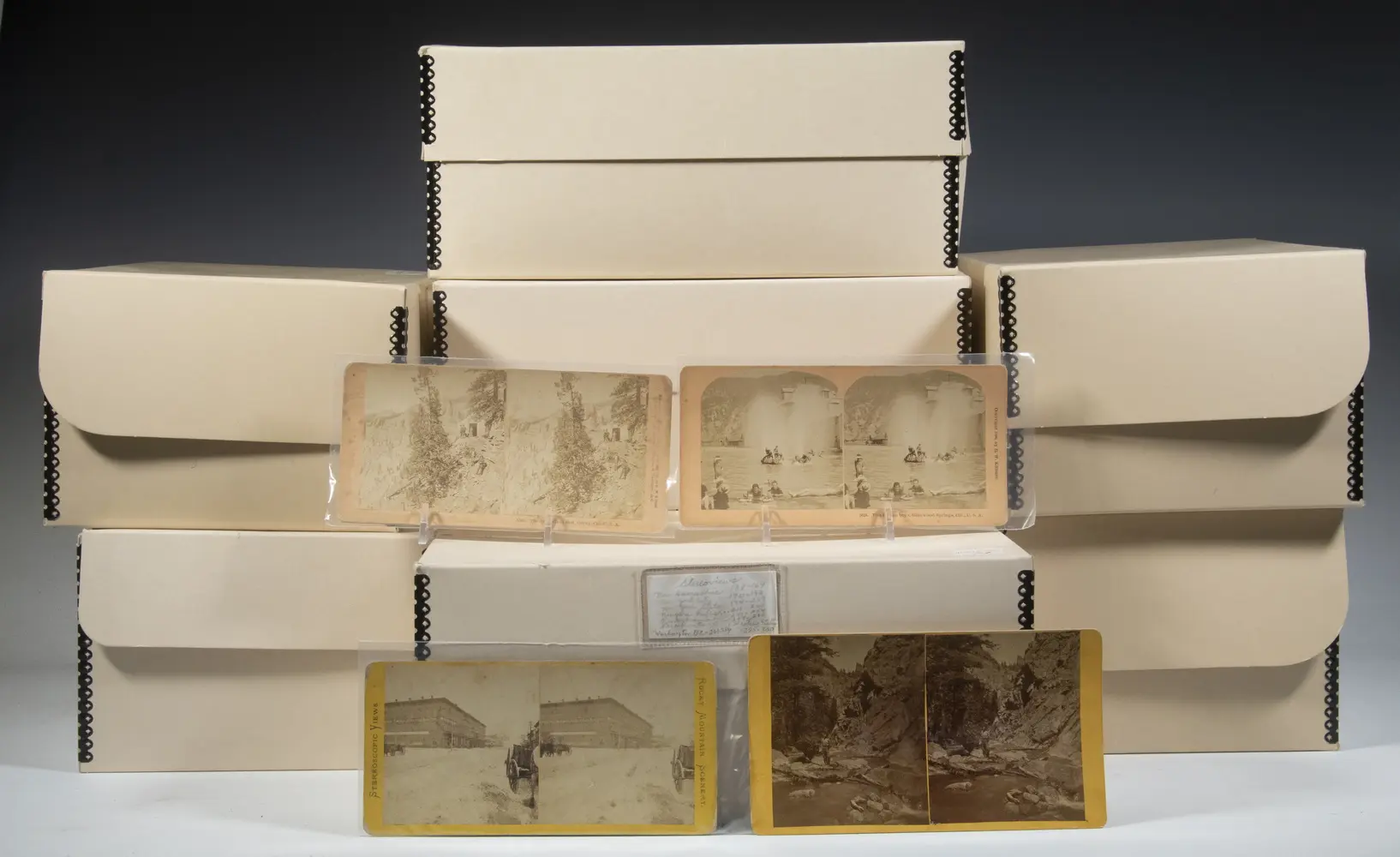 (8) SORTED BOXES OF STEROVIEW CARDS, MOSTLY REAL PHOTO, APPROX (1400) TOTAL