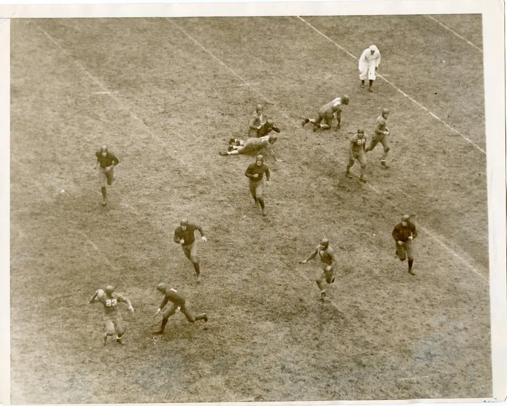 Antique Vintage Historical Photo Football College