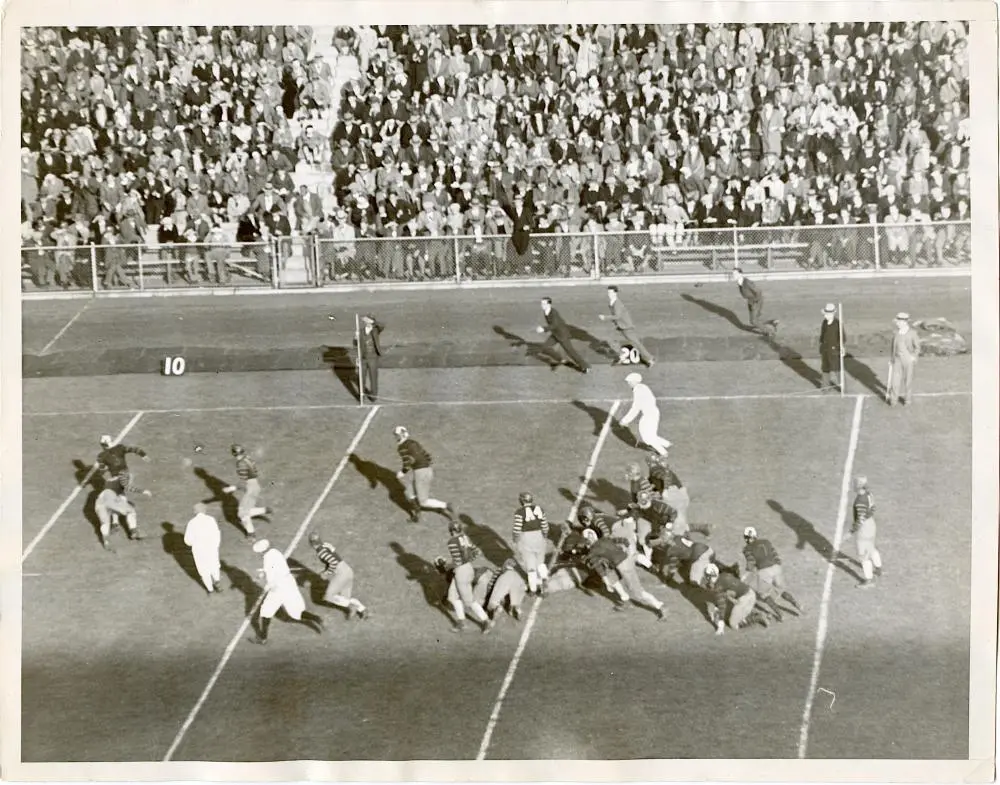 Antique Vintage Historical Photo Football College