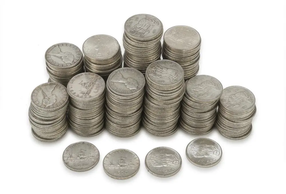 271 SILVER COINS OF 500 LIT 1959/1966