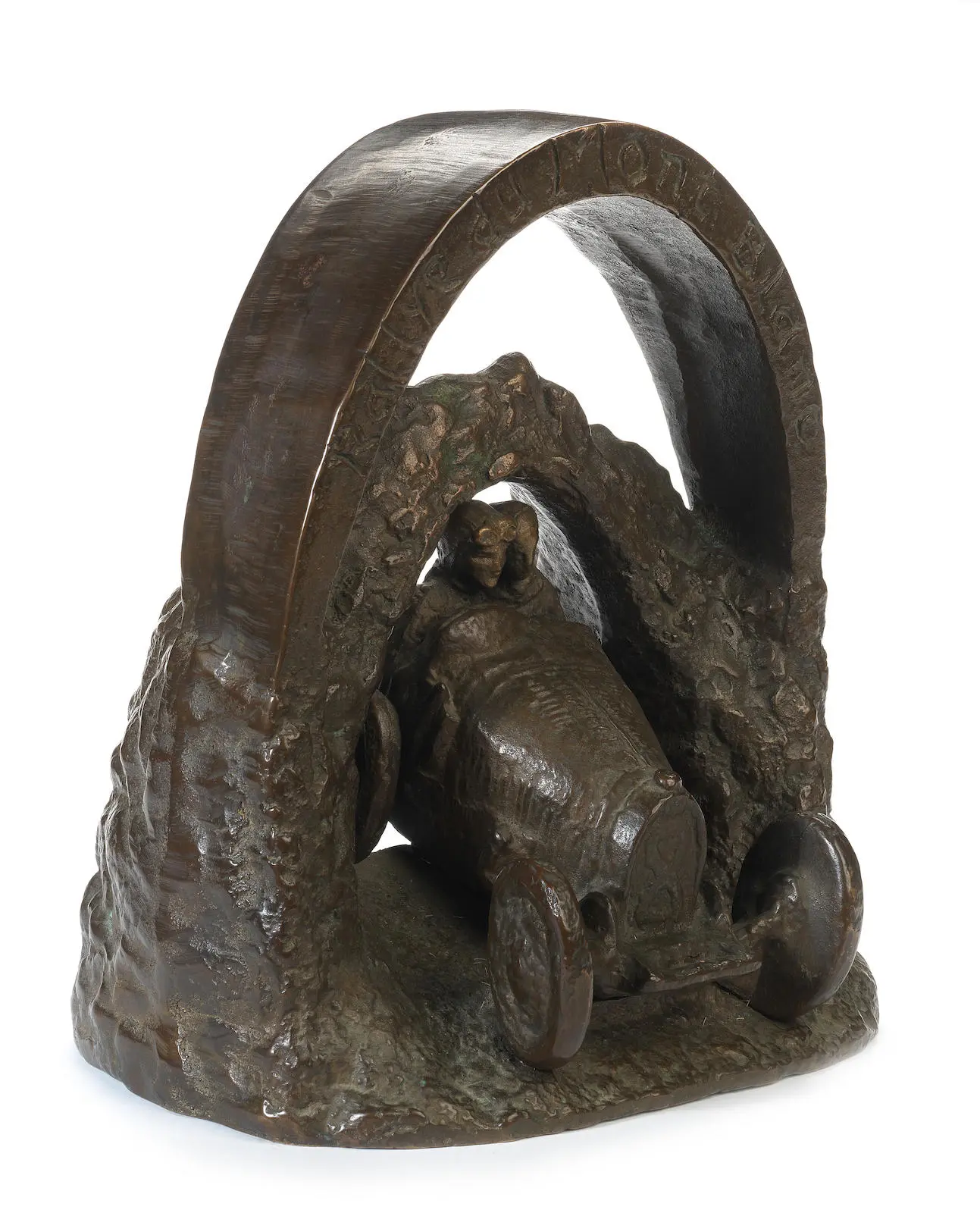 Bronze « Rallye du Mont-Blanc Bugatti » par Auguste Zhorennssen,