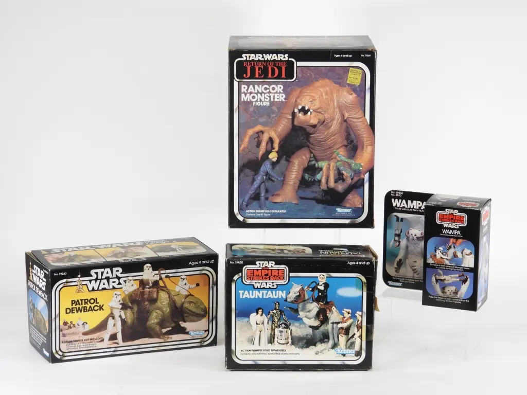 4PC Kenner Star Wars Dewback Rancor Tauntaun Wampa