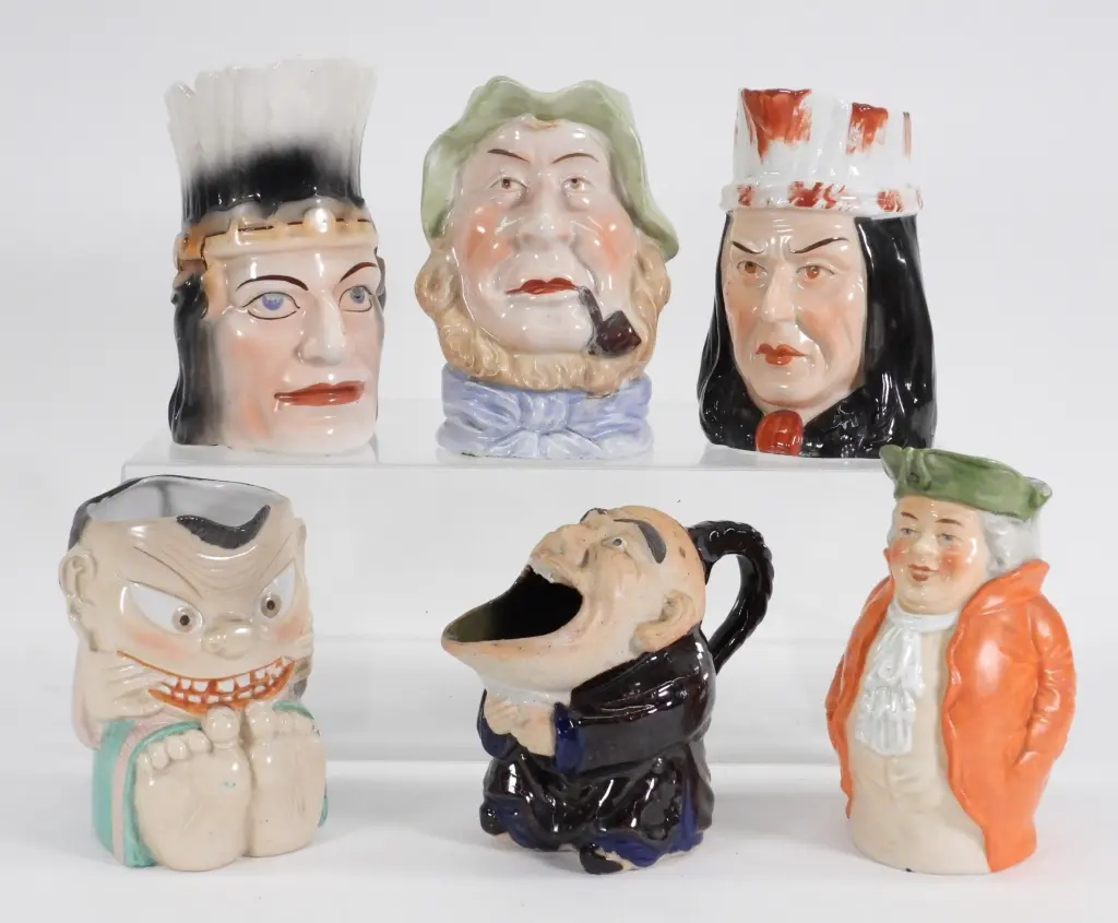 6PC German & Austrian Ceramic Toby Jugs