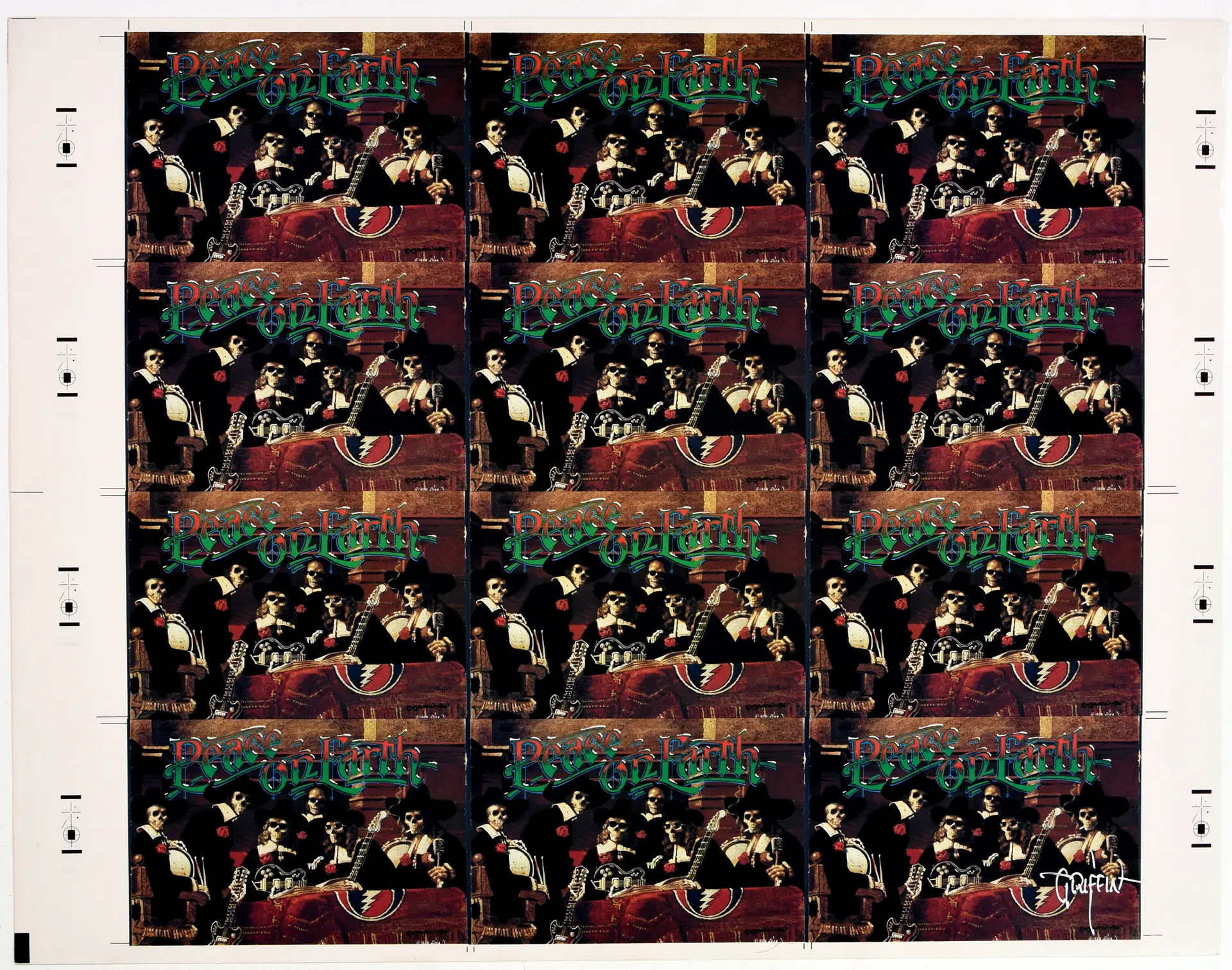 1986–Rick Griffin-Peace On Earth-Grateful Dead Holiday...