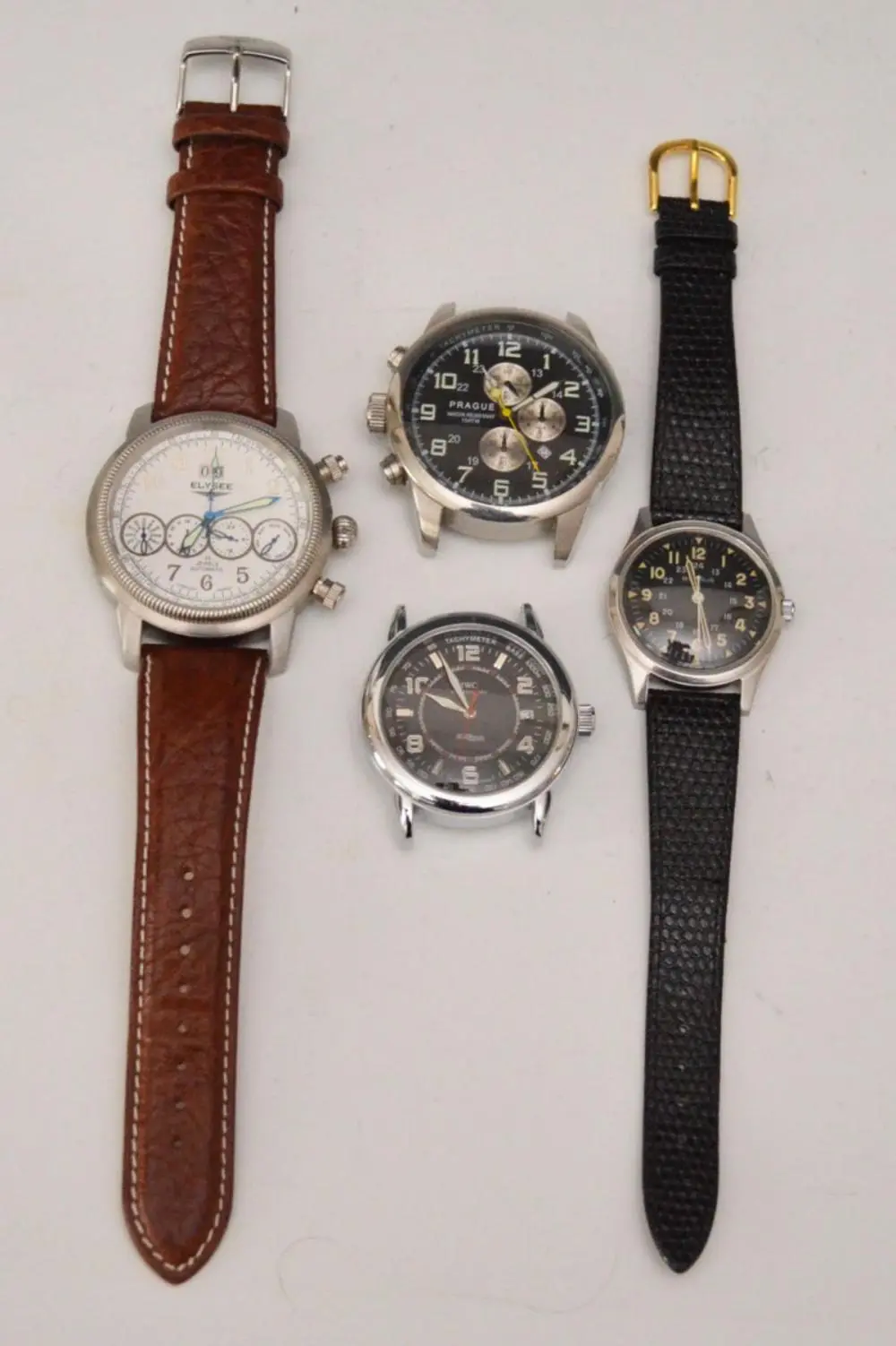 Group of 4 Watches (Elysee, Benrus, Prague)