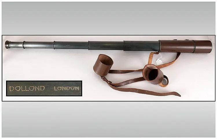 Dollond of London Superb Vintage Brass 4 Drawer Spotters Stalking Telescope
